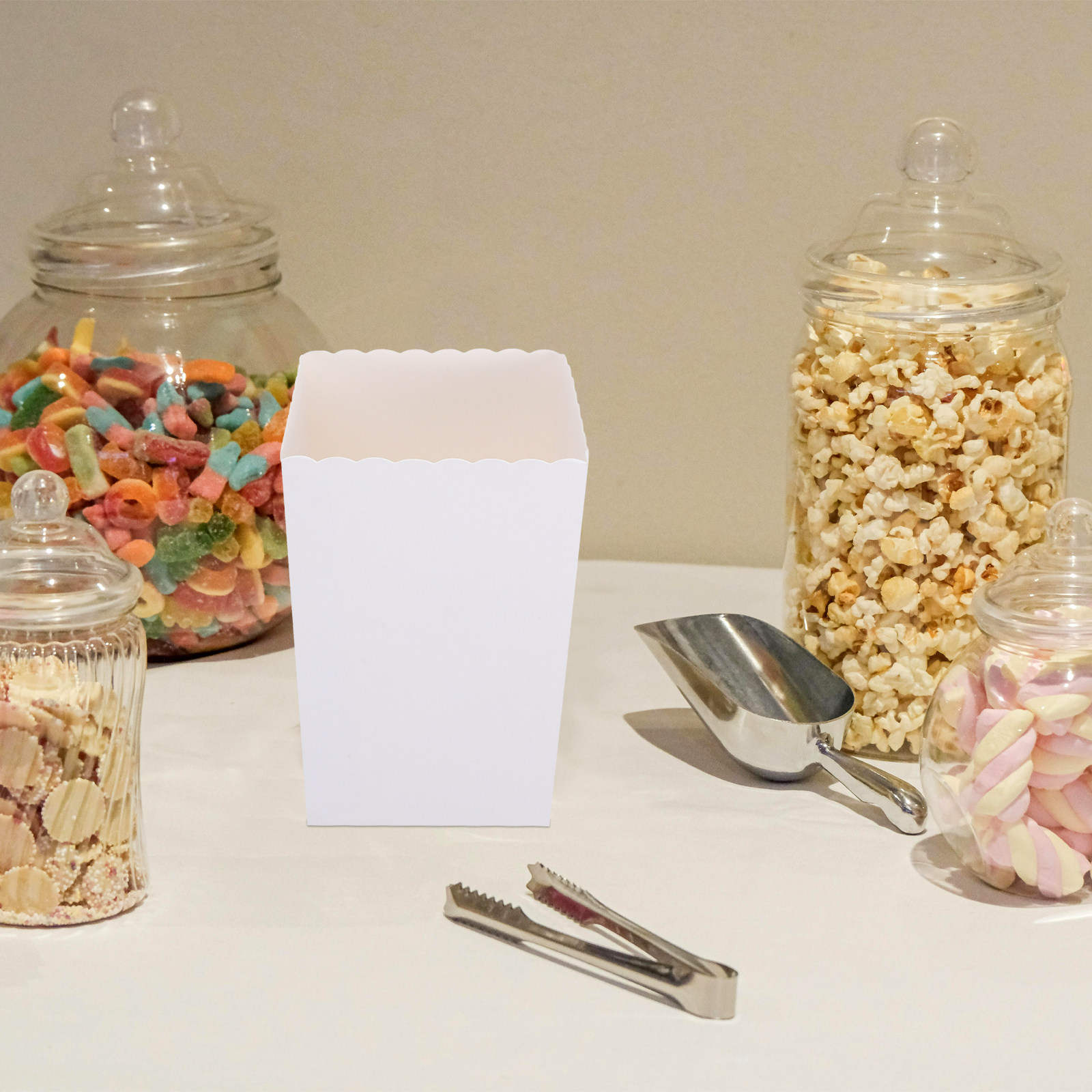 Food Snacks Party - 50Pcs Kotak Popcorn Sekali Pakai untuk