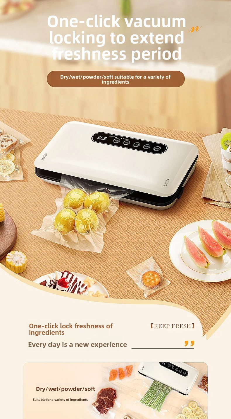 Food Snack - Mesin Penyegel Vakum Mini Otomatis untuk