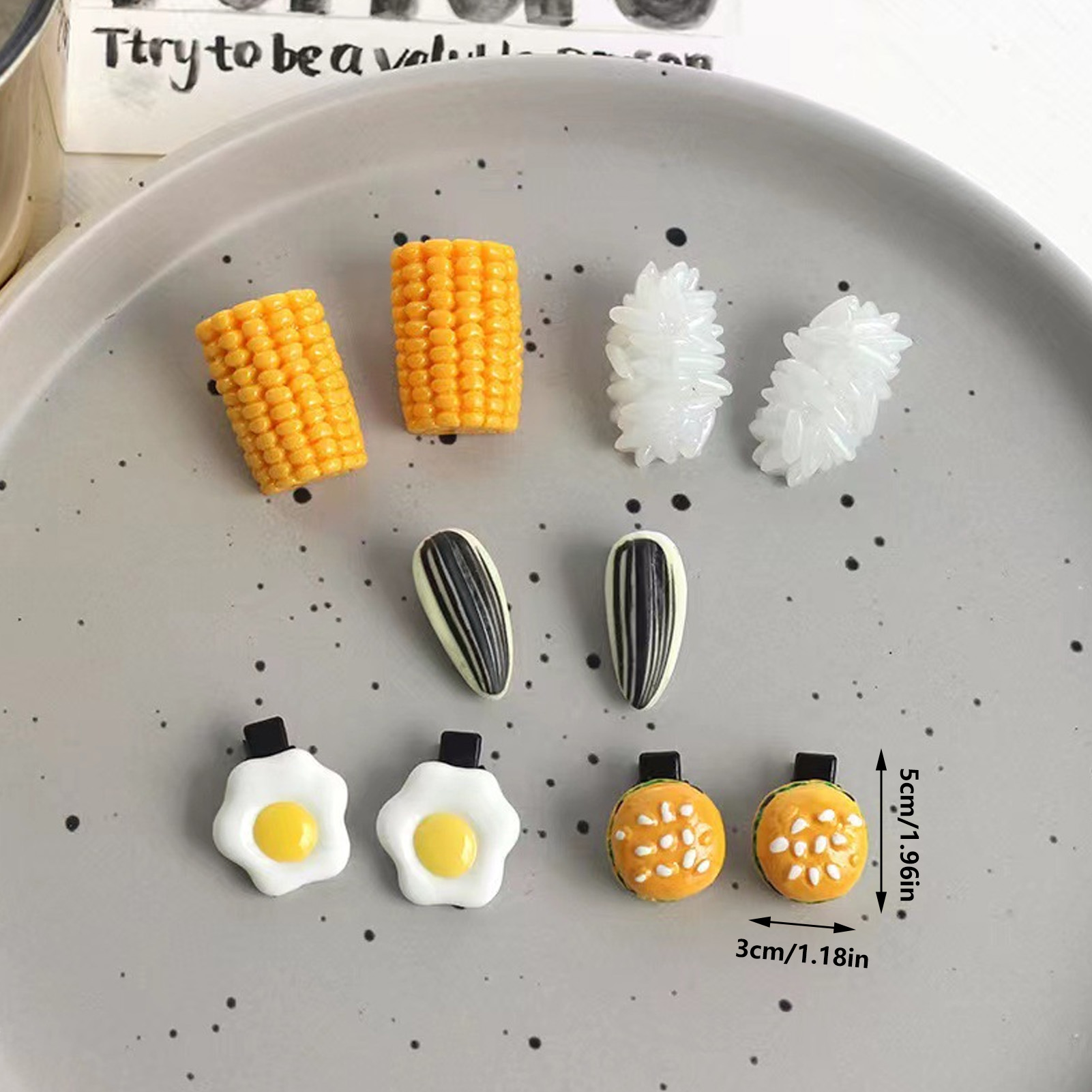 Set Jepit Rambut Mini Bentuk M - Food Snacks Party ulasan dan harga
