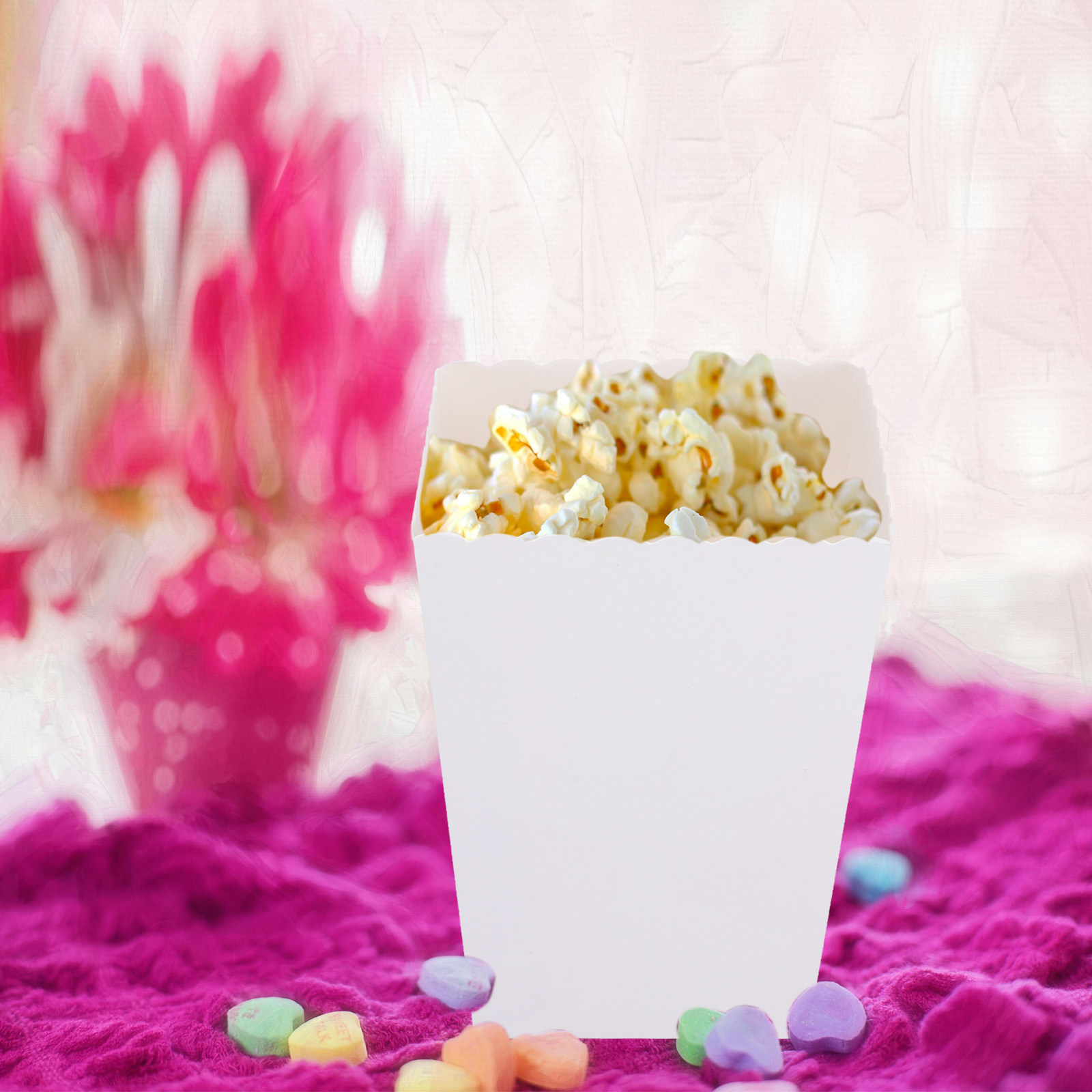50Pcs Kotak Popcorn Sekali Pak - Food Snacks Party ulasan dan harga