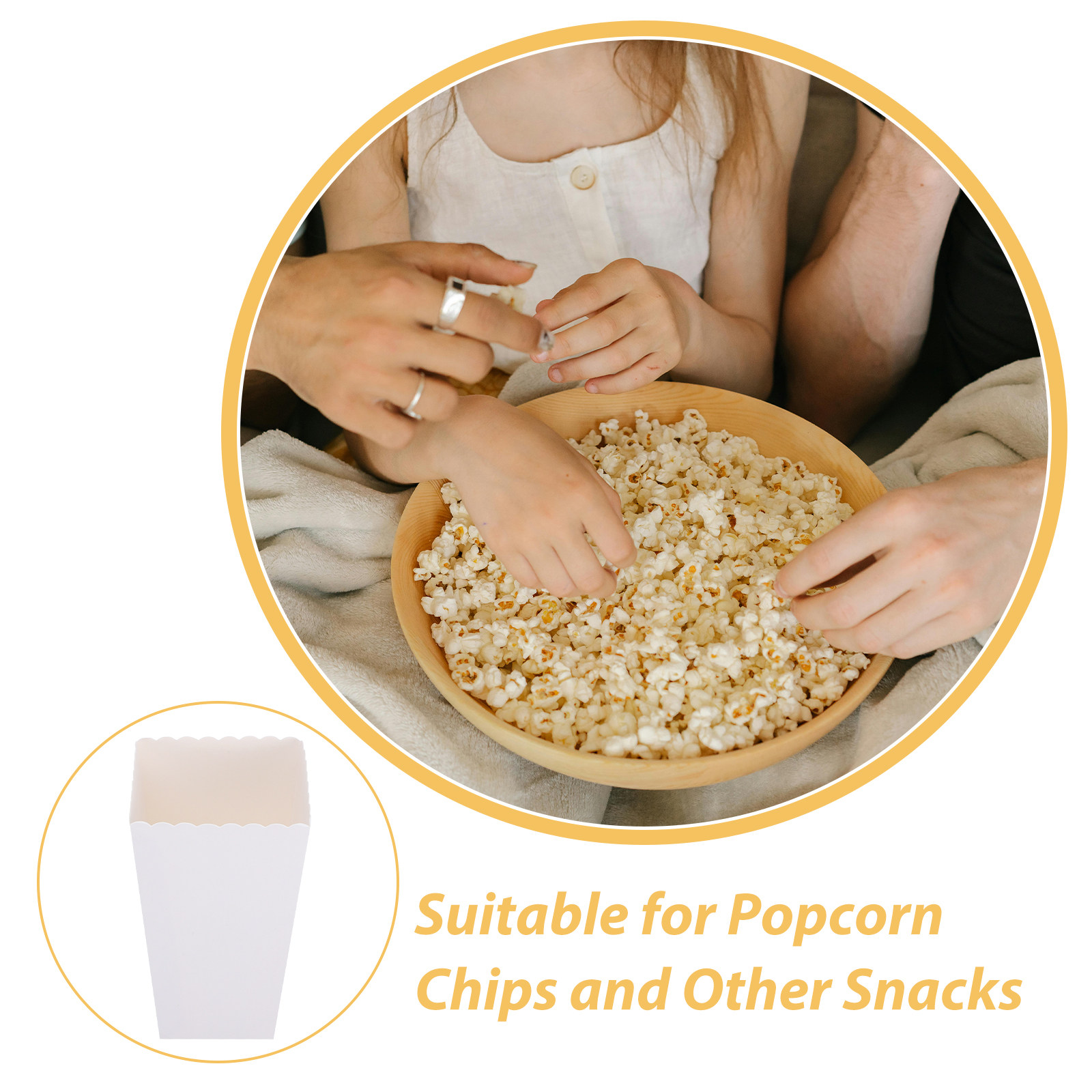 50Pcs Kotak Popcorn Sekali Pak - Food Snacks Party ulasan dan harga