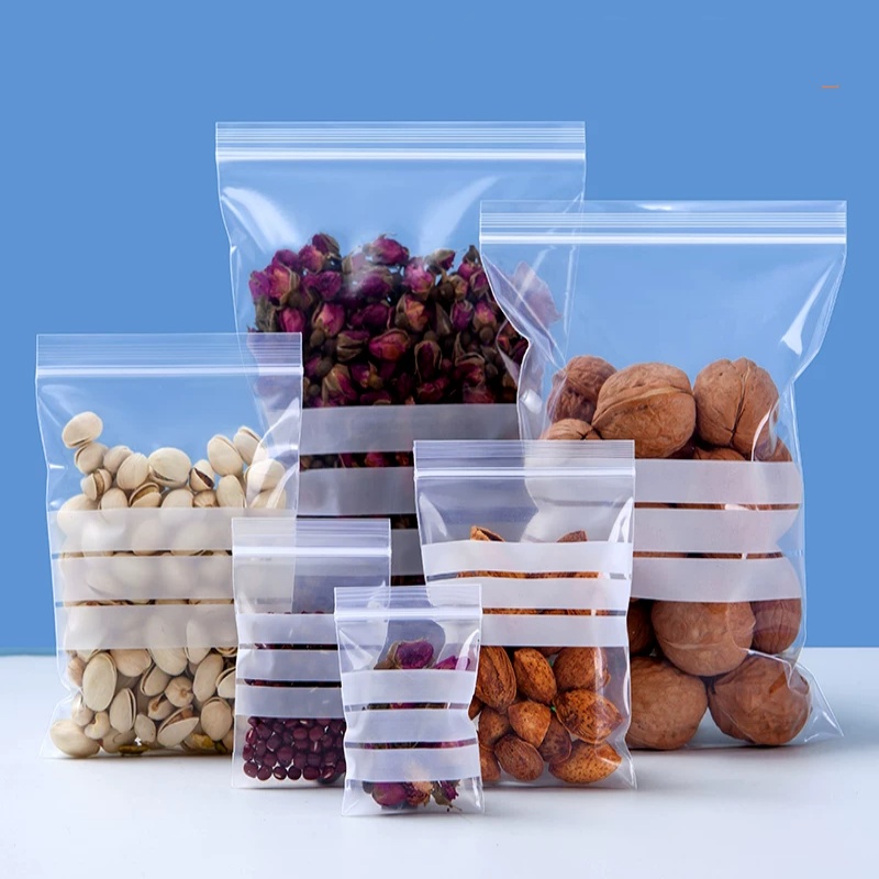 200PCS Kantong Plastik PE Tran - Food Snacks Party ulasan dan harga