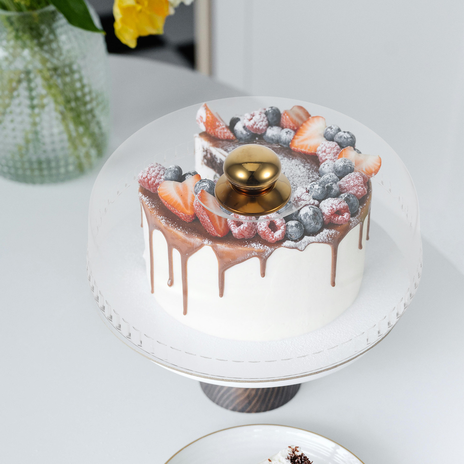 Penutup Kue Akrilik Transparan - Food Snacks Party ulasan dan harga