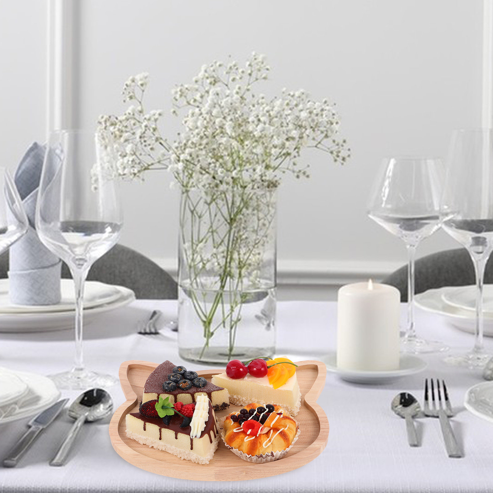 Piring Sajian Kayu Bentuk Kepa - Food Platter Snacks ulasan dan harga
